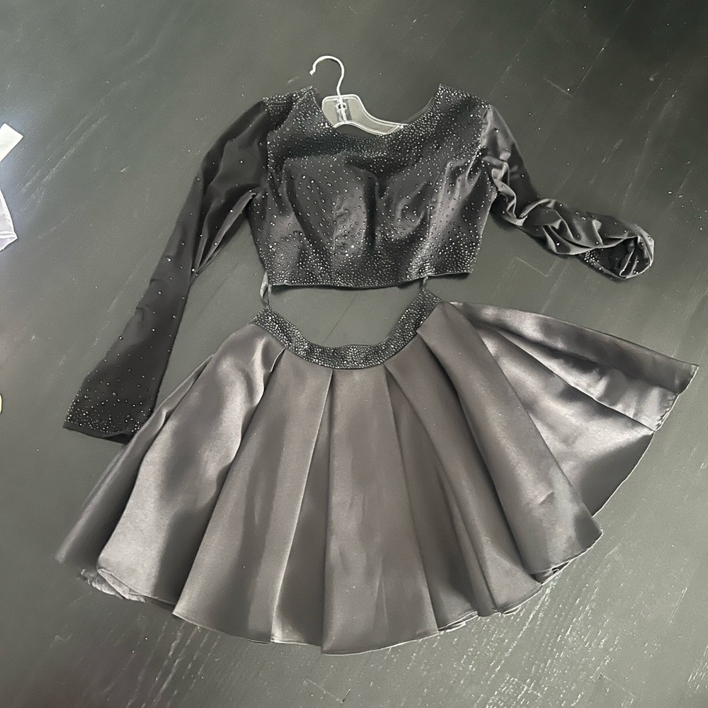 2 piece black homecoming dress